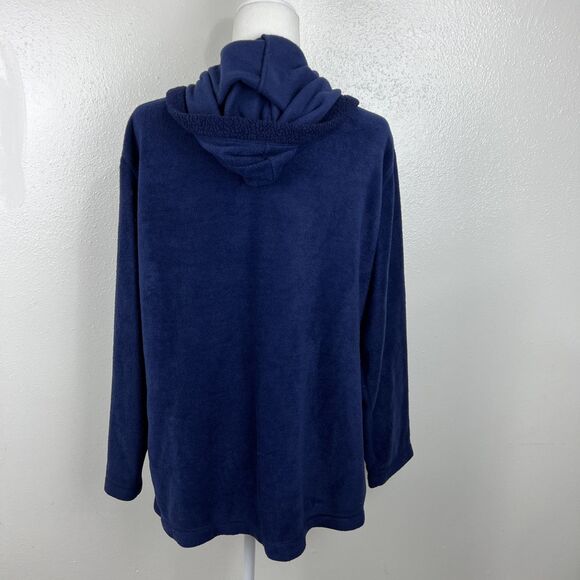 Vintage Wonderful World of Disney Sweater Women's Plus 2X Blue Eeyore Fleece Zip - Picture 4 of 13